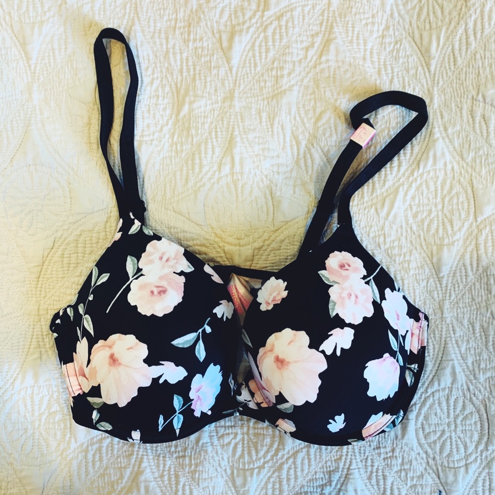 PINK Victoria’s Secret Floral Push Up Bra
